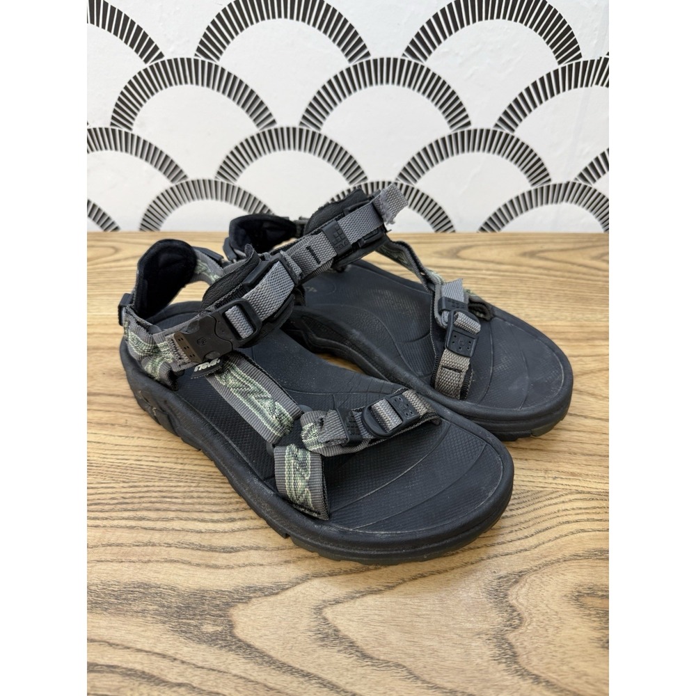 Teva Womens Hurricane Sport Sandals Green Black 6452 Adjustable Buckle Size 6